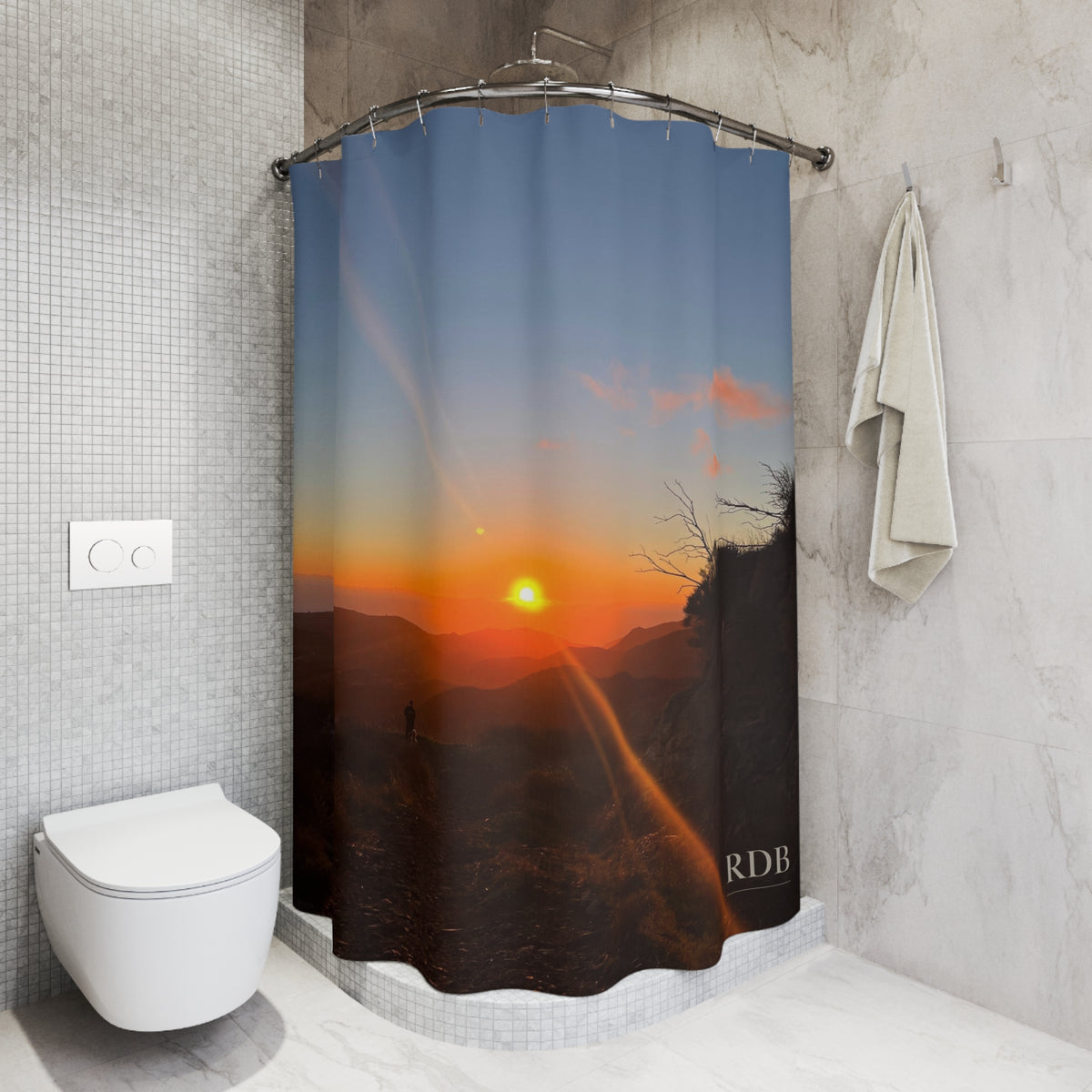 Santa Monica Sunset Shower Curtain