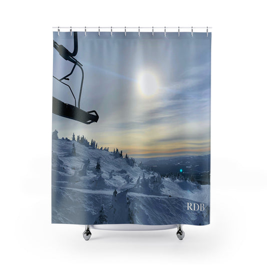 First Chair Snowboard Ski Shower Curtain