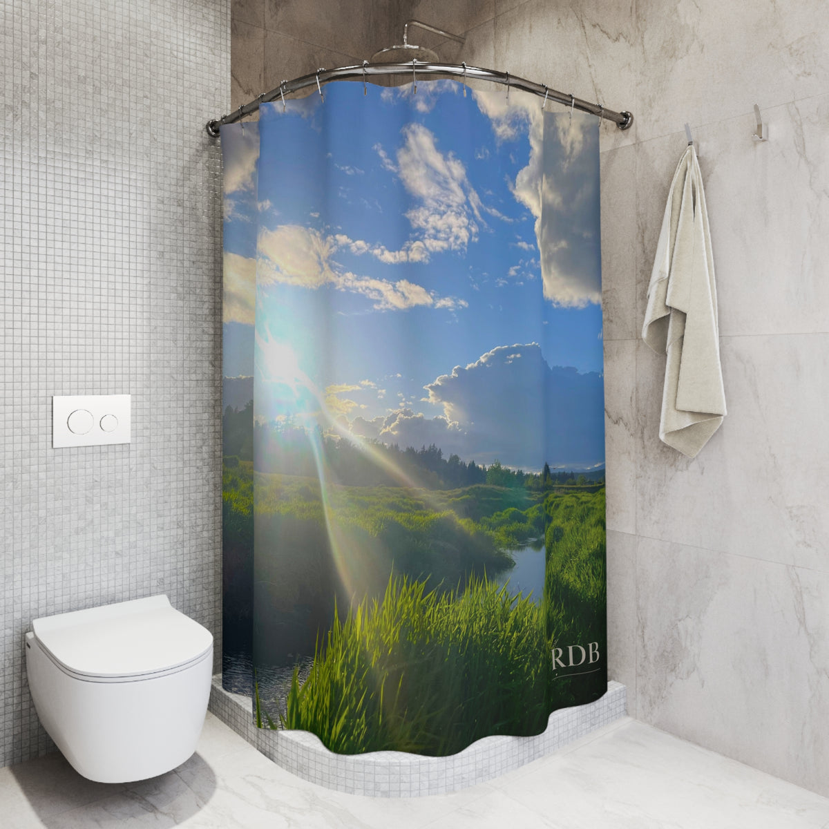 Sunbeam Meadow Shower Curtain