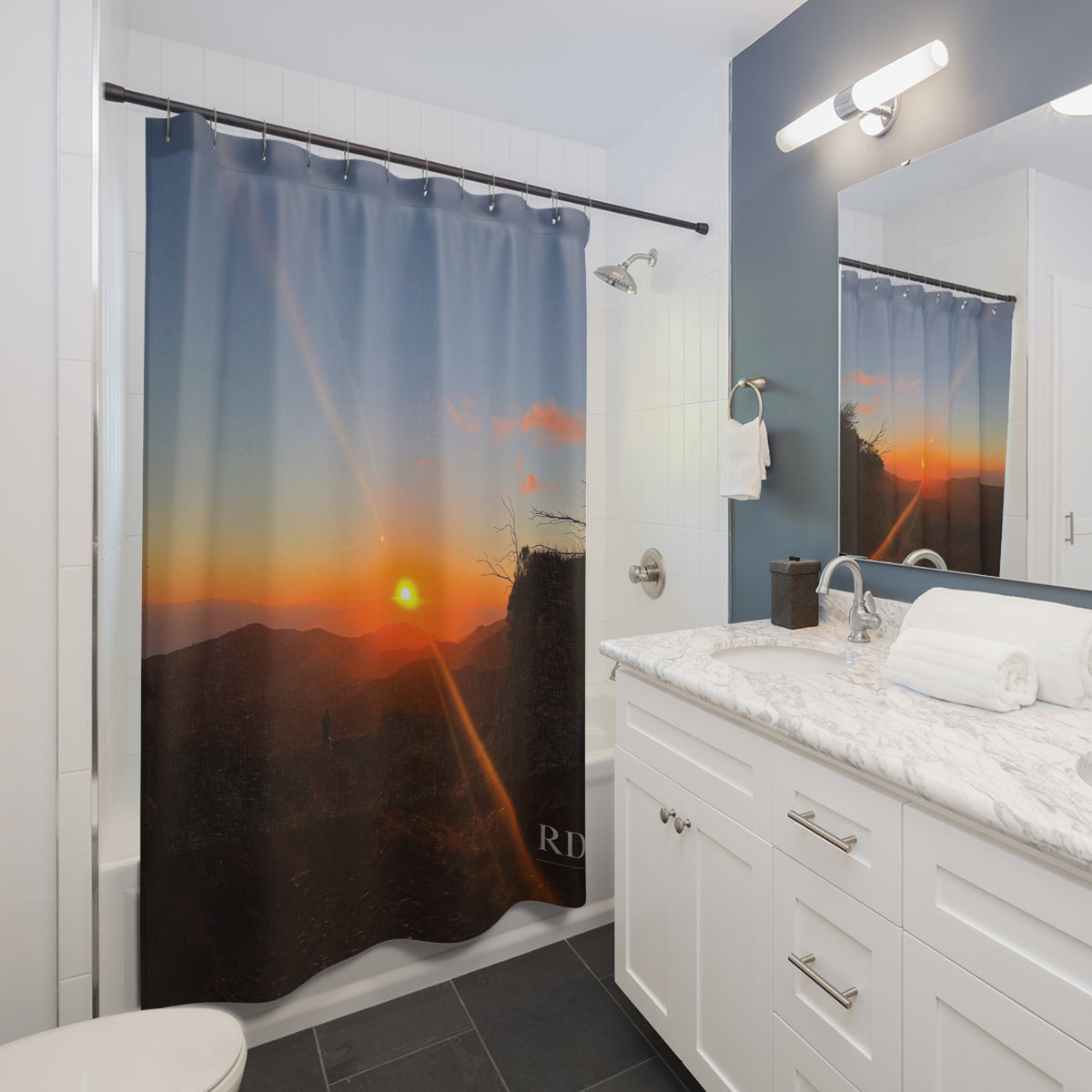 Santa Monica Sunset Shower Curtain