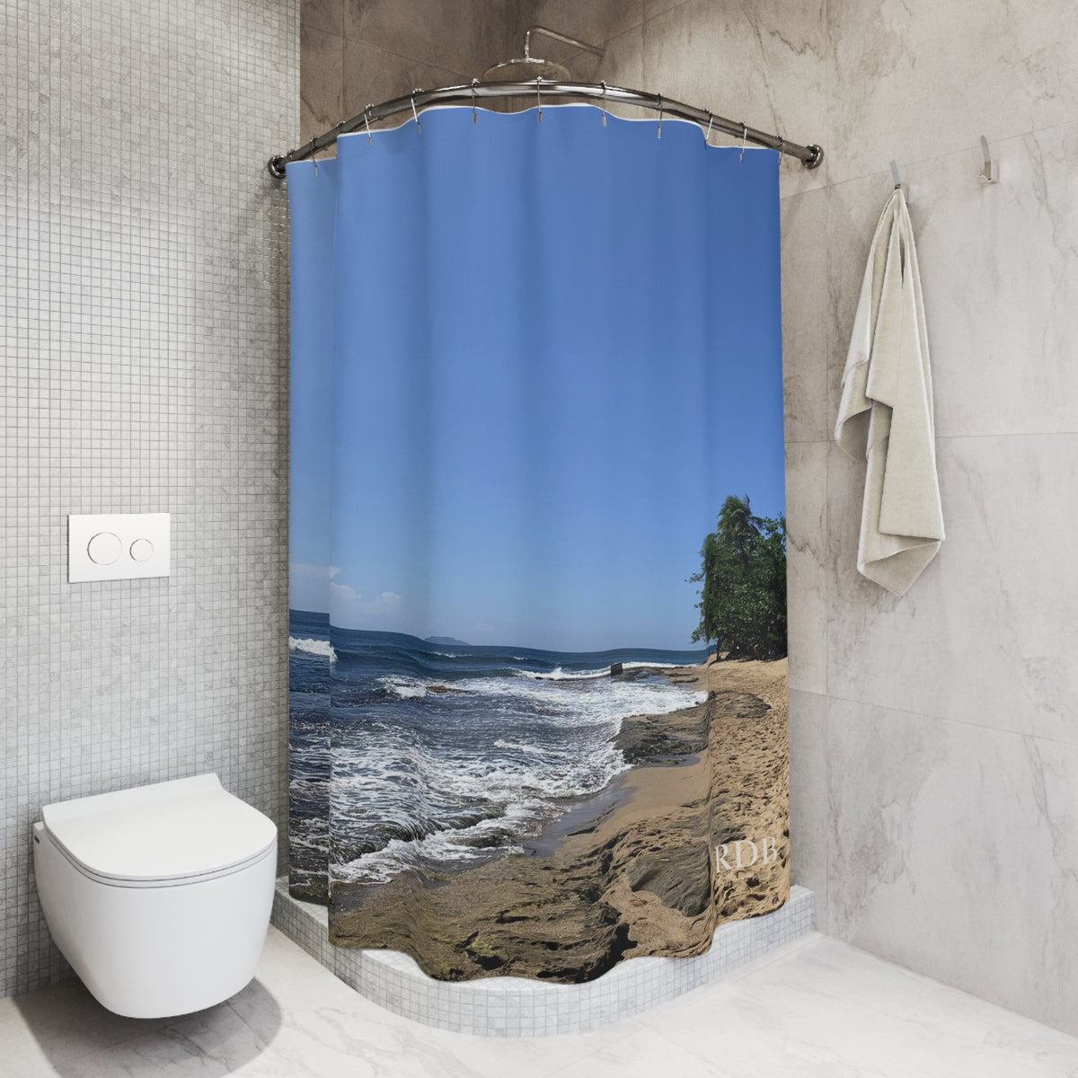 Tropical Beach Shower Curtain