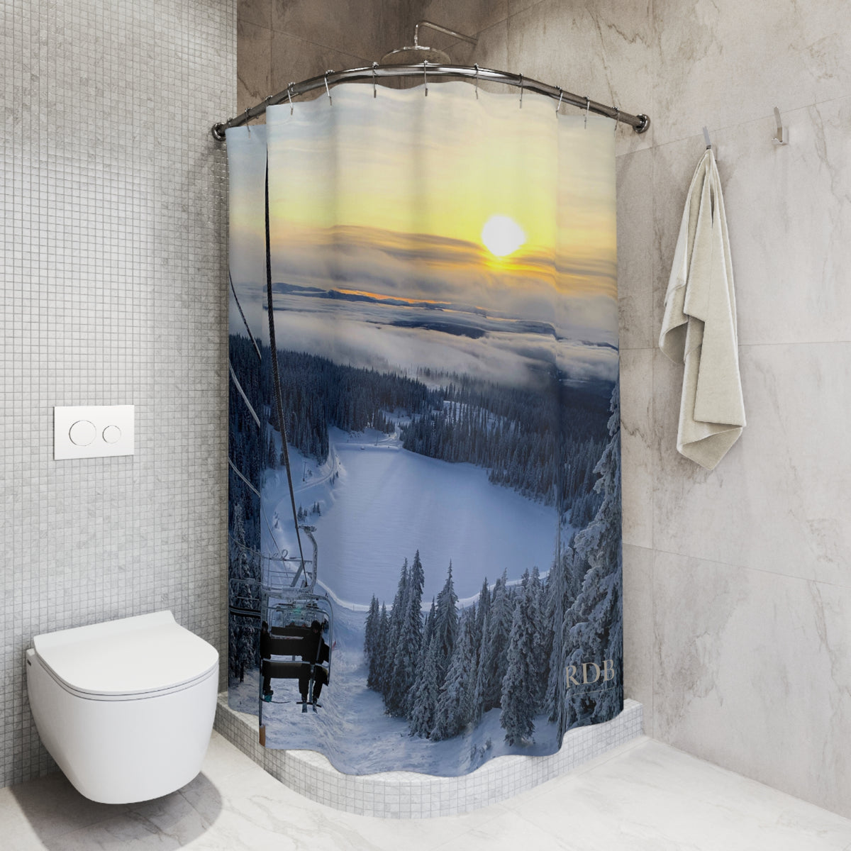 Chairlift to Heaven Shower Curtain