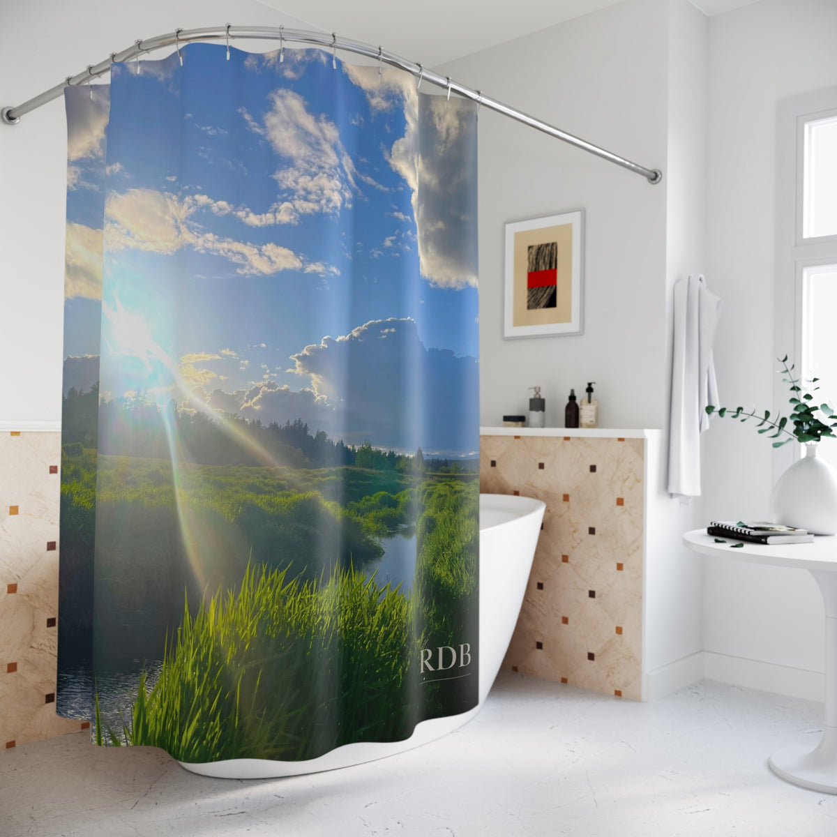 Sunbeam Meadow Shower Curtain