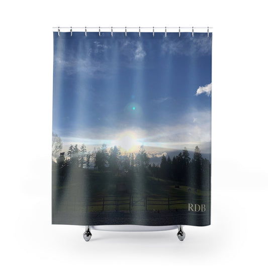 Farm Sunset Shower Curtain