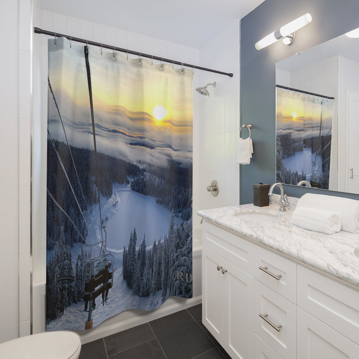 Chairlift to Heaven Shower Curtain