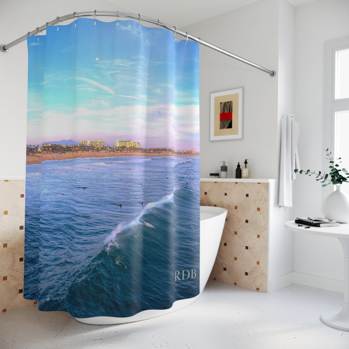 Surf California Shower Curtain