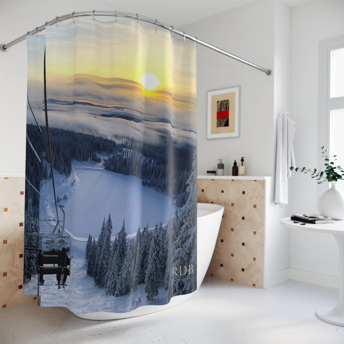 Chairlift to Heaven Shower Curtain