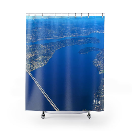 Seattle Aerial View Shower Curtain