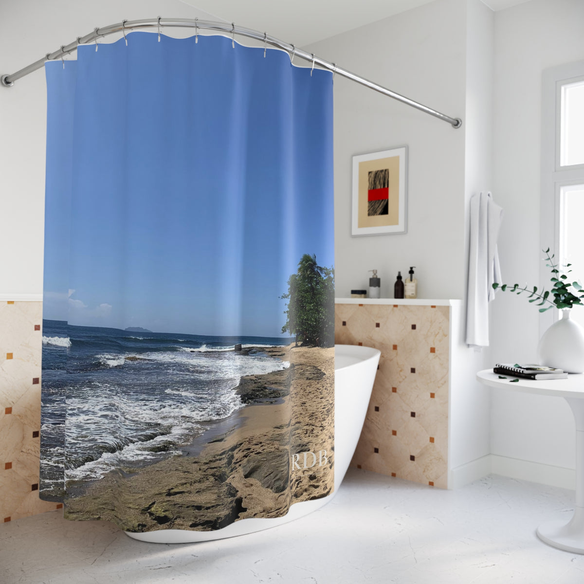 Tropical Beach Shower Curtain