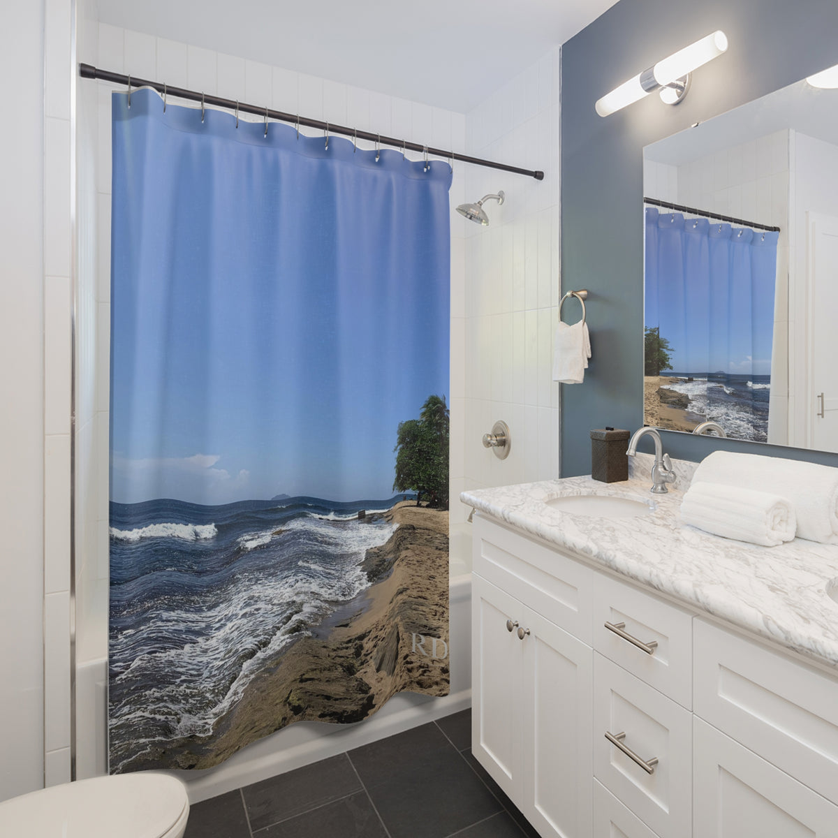 Tropical Beach Shower Curtain