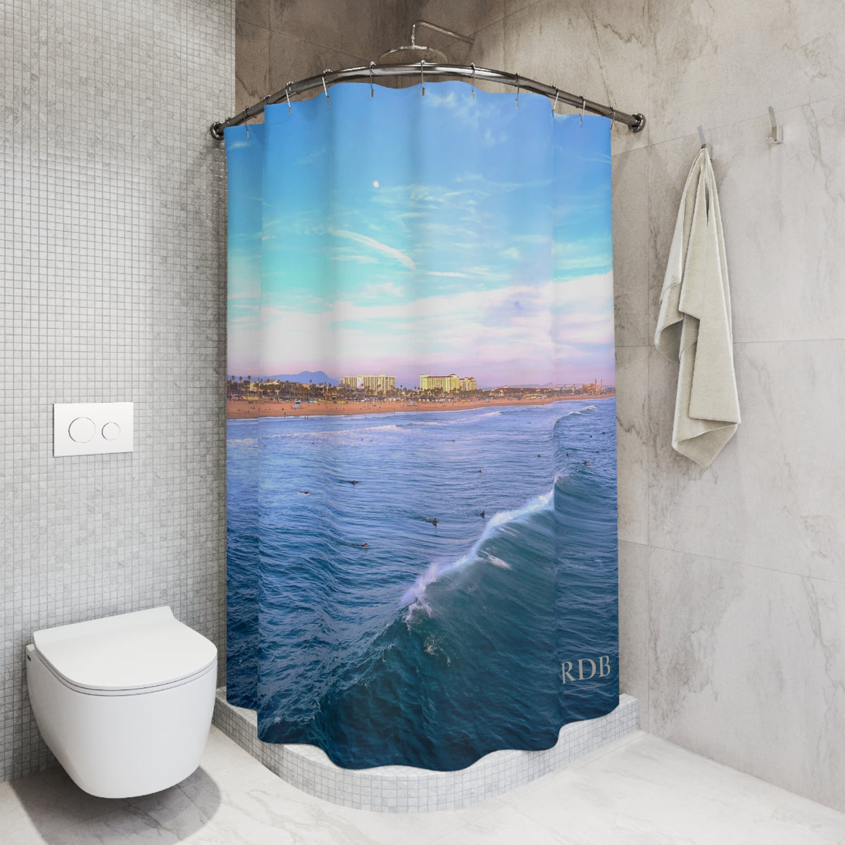 Surf California Shower Curtain